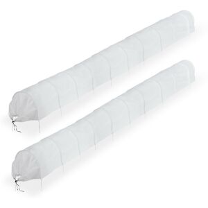 Relaxdays - Plant Tunnel, 2x Set, 7 m Long, Protection against Pests, Flower Beds, Fine-mesh Anti-bird Net, Fleece, White Relaxdays - Plant Tunnel, 2x Set, 7 m Long, Protection against Pests, Flower Beds, Fine-mesh Anti-bird Net, Fleece, White