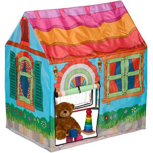 Play Tent for Children, 2 Entrances, Indoor & Outdoor, Country House Design, hwd: 103 x 96 x 75 cm, Colourful - Relaxdays Play Tent for Children, 2 Entrances, Indoor & Outdoor, Country House Design, hwd: 103 x 96 x 75 cm, Colourful - Relaxdays