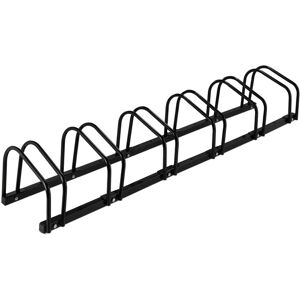 Relaxdays Floor Bike Rack, for 6 Bicycles, Wheel Width up to 60 mm, Metal, Outdoor Parking Stand, Garage, Black Relaxdays Floor Bike Rack, for 6 Bicycles, Wheel Width up to 60 mm, Metal, Outdoor Parking Stand, Garage, Black