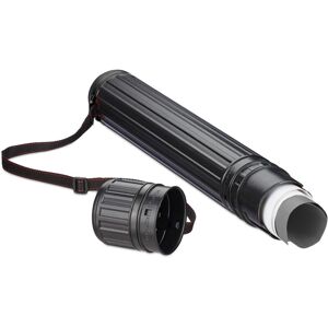 Relaxdays - 2x Poster Tube, up to A0, for Drawings & Charts, Document Storage, Extendable, 64-107 cm, Art Holder Case, Black Relaxdays - 2x Poster Tube, up to A0, for Drawings & Charts, Document Storage, Extendable, 64-107 cm, Art Holder Case, Black