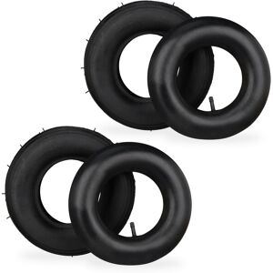 Relaxdays Wheelbarrow Tyre, 2x Set, Spare Wheels, Inflatable, 3.50-6", Max. Load 136 kg, Garden, Tool, Practical, Black Relaxdays Wheelbarrow Tyre, 2x Set, Spare Wheels, Inflatable, 3.50-6", Max. Load 136 kg, Garden, Tool, Practical, Black