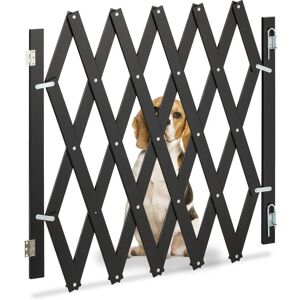 Relaxdays Safety Gate, Barrier, Extendable up to 126 cm, 70-82 cm high, Bamboo, Stair & Door, Dog & Baby Guard, Black Relaxdays Safety Gate, Barrier, Extendable up to 126 cm, 70-82 cm high, Bamboo, Stair & Door, Dog & Baby Guard, Black