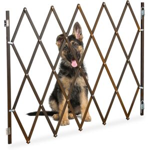 Relaxdays - Safety Gate, Dog Barrier, Width Extendable up to 130 cm, 87.5-100 cm High, Bamboo, Stair & Door Guard, Brown Relaxdays - Safety Gate, Dog Barrier, Width Extendable up to 130 cm, 87.5-100 cm High, Bamboo, Stair & Door Guard, Brown