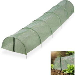 Relaxdays - Grow Tunnel, Arches, 2.9 m Long, Plastic Greenhouse, Polytunnel, Plant & Seedling Protection, Cloche, Green Relaxdays - Grow Tunnel, Arches, 2.9 m Long, Plastic Greenhouse, Polytunnel, Plant & Seedling Protection, Cloche, Green