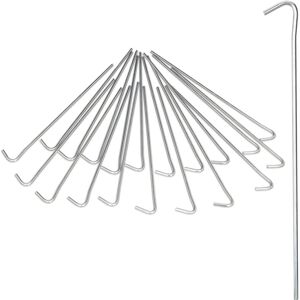 Relaxdays - Set of 200 Steel Tent Pegs, Camping Tent Stakes, Ground Tent Anchoring, Barbs, Ground Anchor 22 cm, Silver Relaxdays - Set of 200 Steel Tent Pegs, Camping Tent Stakes, Ground Tent Anchoring, Barbs, Ground Anchor 22 cm, Silver