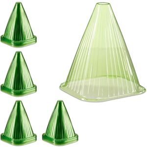 Relaxdays Plant Cover, Set of 96, Snail and Frost Protection, HxWxD: 22 x 19.5 x 18.5 cm, Greenhouse Cones, PVC, Green Relaxdays Plant Cover, Set of 96, Snail and Frost Protection, HxWxD: 22 x 19.5 x 18.5 cm, Greenhouse Cones, PVC, Green
