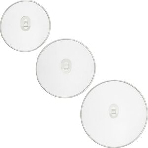 Relaxdays Set of 3 Splash Guard for Pans, Stainless Steel, Ø 25 & 29 & 33 cm, Grease Splatter Protection Handle, Silver Relaxdays Set of 3 Splash Guard for Pans, Stainless Steel, Ø 25 & 29 & 33 cm, Grease Splatter Protection Handle, Silver