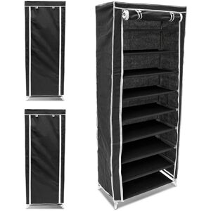 Set of 3 Relaxdays Organising Folding Shoe Racks, H x W x D: 151 x 60 x 30 cm, 9 Levels for 36 Pairs of Shoes, Black Set of 3 Relaxdays Organising Folding Shoe Racks, H x W x D: 151 x 60 x 30 cm, 9 Levels for 36 Pairs of Shoes, Black