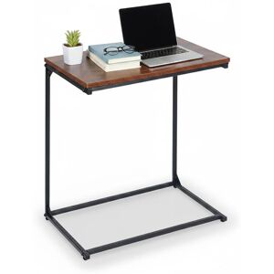 Relaxdays side table, C-shape, tiltable tabletop, HWD: 66 x 55 x 35 cm, laptop table with stopper, black/brown Relaxdays side table, C-shape, tiltable tabletop, HWD: 66 x 55 x 35 cm, laptop table with stopper, black/brown