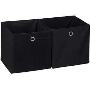 Relaxdays - Set of 6 Storage Box, Square, Shelf Storage Basket, Square Bins 30x30x30 cm, Black Relaxdays - Set of 6 Storage Box, Square, Shelf Storage Basket, Square Bins 30x30x30 cm, Black
