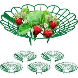 Relaxdays - Strawberry Support, Set of 6, Growing Rack, Snail Protection, Plant Stand, Plastic, Prevent Rot & Mould, Green Relaxdays - Strawberry Support, Set of 6, Growing Rack, Snail Protection, Plant Stand, Plastic, Prevent Rot & Mould, Green
