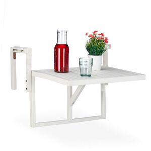 Relaxdays Folding Balcony Table, Hang on Railings, Height Adjustable, Flip Top, HWD: 55 x 70 x 65 cm, Fir Wood, White Relaxdays Folding Balcony Table, Hang on Railings, Height Adjustable, Flip Top, HWD: 55 x 70 x 65 cm, Fir Wood, White