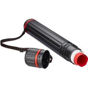 Relaxdays telescopic poster roll, 65–105 cm, Ø 8 cm, for transporting posters, drawings, up to DIN A0, red/black Relaxdays telescopic poster roll, 65–105 cm, Ø 8 cm, for transporting posters, drawings, up to DIN A0, red/black