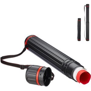 Relaxdays - Poster Tube, 10x Set, up to A0, for Drawings & Charts Document Storage, Extendable, 64-107 cm, Art Case, Black Relaxdays - Poster Tube, 10x Set, up to A0, for Drawings & Charts Document Storage, Extendable, 64-107 cm, Art Case, Black