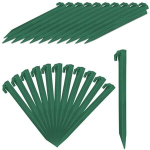 Relaxdays Tent Pegs Set of 32, Lightweight Anchor Pins, Soft & Sandy Terrain, 31 cm Long, Plastic, Stakes, Green Relaxdays Tent Pegs Set of 32, Lightweight Anchor Pins, Soft & Sandy Terrain, 31 cm Long, Plastic, Stakes, Green