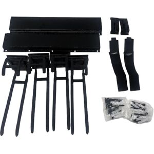 Relaxdays tool holder set, 80 cm tool rail with 6 adjustable hooks, non-slip, wall mount, steel, black Relaxdays tool holder set, 80 cm tool rail with 6 adjustable hooks, non-slip, wall mount, steel, black