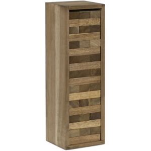 Relaxdays - Tumbling Tower, Outdoor Games, with Wooden Box, 54 Blocks, Family Fun, for Kids & Adults, Wood Colour Relaxdays - Tumbling Tower, Outdoor Games, with Wooden Box, 54 Blocks, Family Fun, for Kids & Adults, Wood Colour