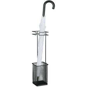 Umbrella Stand, 52.5 x 13.5 x 13.5 cm, Metal, Square, Brolly Holder, Modern Design, Hallway Storage, Black - Relaxdays Umbrella Stand, 52.5 x 13.5 x 13.5 cm, Metal, Square, Brolly Holder, Modern Design, Hallway Storage, Black - Relaxdays