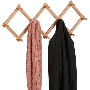 Relaxdays Wall Coat Rack, Wooden, Expandable, 10 Jacket Hooks, Hallway Outerwear Storage, 5.5 x 111 x 7.5 cm, Natural Relaxdays Wall Coat Rack, Wooden, Expandable, 10 Jacket Hooks, Hallway Outerwear Storage, 5.5 x 111 x 7.5 cm, Natural