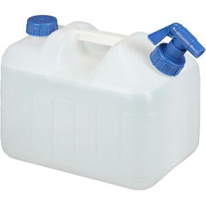 Relaxdays - Water Canister, Drain Off Cock, Screw Cap, BPA-Free, Camping, Car, 10 l, White Relaxdays - Water Canister, Drain Off Cock, Screw Cap, BPA-Free, Camping, Car, 10 l, White