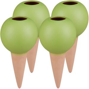 RELAXDAYS 12 x ceramic watering spikes, watering aids for 1.5 litre bottles, terracotta/green RELAXDAYS 12 x ceramic watering spikes, watering aids for 1.5 litre bottles, terracotta/green