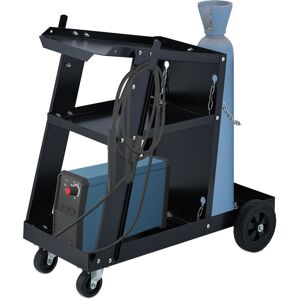 Relaxdays - Welding Trolley, 3 Shelves, Storage Space for Gas Cylinder, Equipment Cart, load 90 kg, HxWxD: 69 x 40 x 71 cm Relaxdays - Welding Trolley, 3 Shelves, Storage Space for Gas Cylinder, Equipment Cart, load 90 kg, HxWxD: 69 x 40 x 71 cm