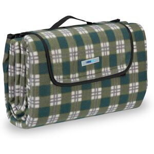 Relaxdays - xxl Picnic Blanket, Aluminium Coating, Folding Beach Rug with Handle, 200x200cm cm, Chequered, Green-Grey Relaxdays - xxl Picnic Blanket, Aluminium Coating, Folding Beach Rug with Handle, 200x200cm cm, Chequered, Green-Grey