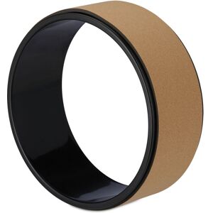 Yoga Wheel, ø 32 cm, Plastic, Cork, Anti-Slip, Back Stretches, Pilates Accessories, Flexibility, Black/Brown - Relaxdays Yoga Wheel, ø 32 cm, Plastic, Cork, Anti-Slip, Back Stretches, Pilates Accessories, Flexibility, Black/Brown - Relaxdays