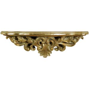 Biscottini - Wooden shelf with antiqued gold leaf finish Made in Italy W45xDP12,5xH14 cm Biscottini - Wooden shelf with antiqued gold leaf finish Made in Italy W45xDP12,5xH14 cm