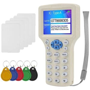 TLILY RFID NFC Smart Card Reader+5XUID Keychain/Card Duplicator 125K TLILY RFID NFC Smart Card Reader+5XUID Keychain/Card Duplicator 125K