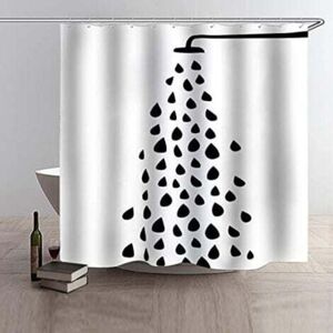 SERBIA Rideaux de douche avec crochets, rideau de salle de bain imperméable et anti-moisissure 180x180cm SERBIA Rideaux de douche avec crochets, rideau de salle de bain imperméable et anti-moisissure 180x180cm