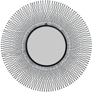 Rio Large Wire Mirror - Glass - L5 x W109 x H109 cm - Black Rio Large Wire Mirror - Glass - L5 x W109 x H109 cm - Black