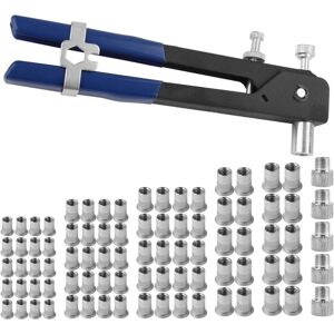 Rivet Nut Gun Set Professional Heavy Duty Hand Riveter Setter Kit with Interchangeable Mandrels Metric M3 M4 M5 M6 M8 86Pcs Threaded Effortless Rivet Rivet Nut Gun Set Professional Heavy Duty Hand Riveter Setter Kit with Interchangeable Mandrels Metric M3 M4 M5 M6 M8 86Pcs Threaded Effortless Rivet
