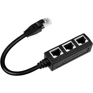 Memkey - RJ45 Ethernet Cable Splitter, 1 to 3 Cable Ethernet Splitter, Suitable for Super Cat5, Cat5e, Cat6, Cat7 lan Ethernet Memkey - RJ45 Ethernet Cable Splitter, 1 to 3 Cable Ethernet Splitter, Suitable for Super Cat5, Cat5e, Cat6, Cat7 lan Ethernet