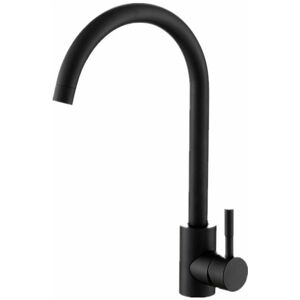 TRIMEC Robinet de Cusine 7-Forme Bec Haut Flexible Robinet Mitigeur Evier pour Cuisine en Acier Inox Finition Noire Robinetterie Monotrou à Eau Chaude et TRIMEC Robinet de Cusine 7-Forme Bec Haut Flexible Robinet Mitigeur Evier pour Cuisine en Acier Inox Finition Noire Robinetterie Monotrou à Eau Chaude et