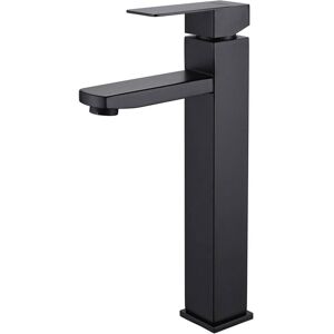 SJQKA Black Bathroom Faucet Square Sink Mixer Hot and Cold Water Faucet Bathroom Mixer Stainless Steel(Without water inlet hose) SJQKA Black Bathroom Faucet Square Sink Mixer Hot and Cold Water Faucet Bathroom Mixer Stainless Steel(Without water inlet hose)
