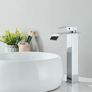 Suguword - Basin Tap Bathroom Sink Mixer Tap with Lever Single Handle Chrome High Rise Brass Tap Suguword - Basin Tap Bathroom Sink Mixer Tap with Lever Single Handle Chrome High Rise Brass Tap