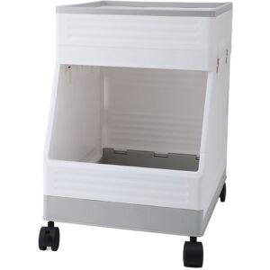 GROOFOO Rolling Utility Cart with 4 Wheels Multifunctional Double Layer Mobile Storage Cart for Kitchen Bathroom Living Room Office GROOFOO Rolling Utility Cart with 4 Wheels Multifunctional Double Layer Mobile Storage Cart for Kitchen Bathroom Living Room Office