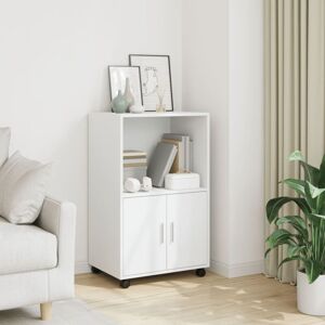 Vidaxl - Rolling Cabinet White 55x40x91 cm Engineered Wood Vidaxl - Rolling Cabinet White 55x40x91 cm Engineered Wood