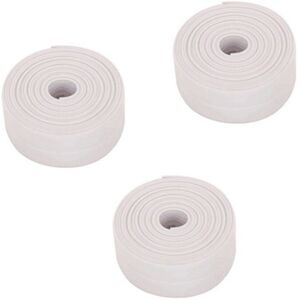 CYSLMUK 3 Rolls White Waterproof Sealing Tape Bathroom Sealing Tape Self Adhesive pvc Caulk Tape for Kitchen Bathroom Bathtub CYSLMUK 3 Rolls White Waterproof Sealing Tape Bathroom Sealing Tape Self Adhesive pvc Caulk Tape for Kitchen Bathroom Bathtub