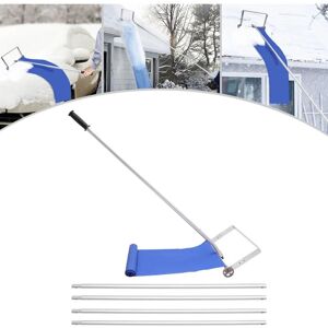 CNCEST Roof Snow Rake Aluminum Roof Snow Removal Tool Length Adjustable with 3'' Wheels CNCEST Roof Snow Rake Aluminum Roof Snow Removal Tool Length Adjustable with 3'' Wheels