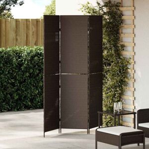 Room Divider Folding Manual Brown 146 x 180 cm Poly Rattan Vidaxl Room Divider Folding Manual Brown 146 x 180 cm Poly Rattan Vidaxl