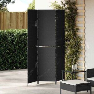 Room Divider Folding Manual Black 146 x 180 cm Poly Rattan Vidaxl Room Divider Folding Manual Black 146 x 180 cm Poly Rattan Vidaxl