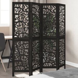 vidaXL Black 4-Panel Room Divider - Room Divider vidaXL Black 4-Panel Room Divider - Room Divider