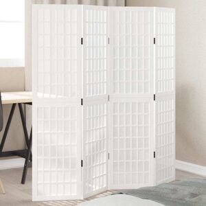 Room Divider 4 Panels White Solid Wood Paulownia Vidaxl Room Divider 4 Panels White Solid Wood Paulownia Vidaxl
