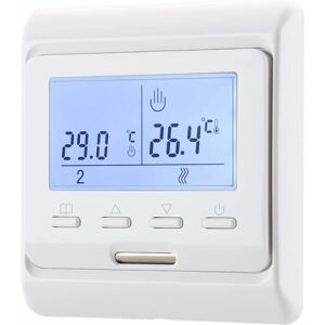 DEWDAT Room Thermostat 7-day Programmable,Digital Display AC230V Max16A Work for Electric Underfloor Heating with 3m Probe Sensor WG806 White-Electric DEWDAT Room Thermostat 7-day Programmable,Digital Display AC230V Max16A Work for Electric Underfloor Heating with 3m Probe Sensor WG806 White-Electric