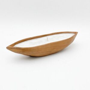 Root Boat Bowl with Candle - L12 x W40 x H8 cm - Teak Root Boat Bowl with Candle - L12 x W40 x H8 cm - Teak