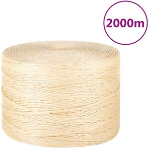 Rope 100% Sisal 3 mm 2000 m Vidaxl Rope 100% Sisal 3 mm 2000 m Vidaxl