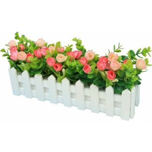 HOOPZI Roses Artificial Plants with Fence Fake Artificial Flowers with Pot Simulation Potted Plants Bonsai Artificial Flowers Artificial Plants Balcony HOOPZI Roses Artificial Plants with Fence Fake Artificial Flowers with Pot Simulation Potted Plants Bonsai Artificial Flowers Artificial Plants Balcony