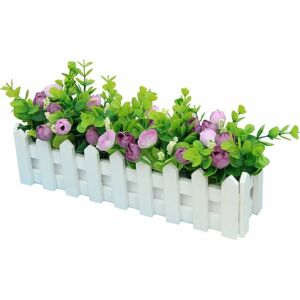 Hoopzi - Roses Artificial Plants with Fence Fake Artificial Flowers with Potted Simulation Potted Plants Bonsai Artificial Flowers Artificial Plants Hoopzi - Roses Artificial Plants with Fence Fake Artificial Flowers with Potted Simulation Potted Plants Bonsai Artificial Flowers Artificial Plants